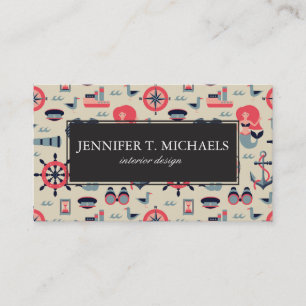 Marine Life Pattern Business Card
