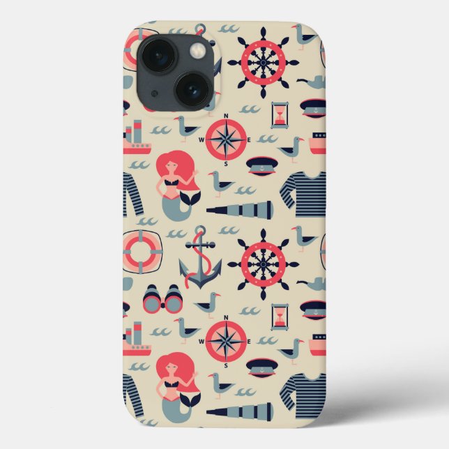 Marine Life Pattern Case-Mate iPhone Case (Back)
