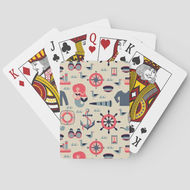 Marine Life Pattern Playing Cards (Back)