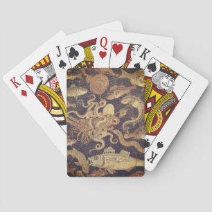 Marine life, Pompeii mosaic Playing Cards