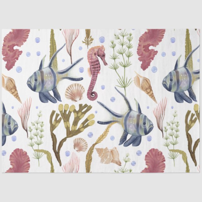 Marine Life Series Design 21 Tissue Paper (Front)