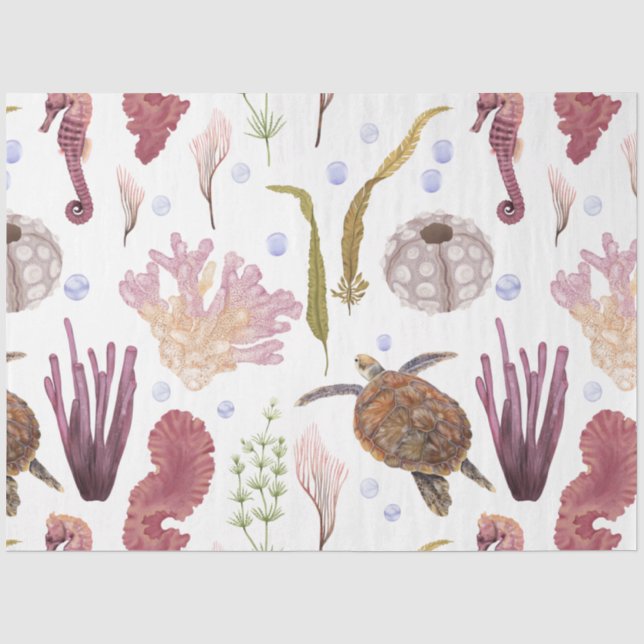 Marine Life Series Design 29 Tissue Paper (Front)