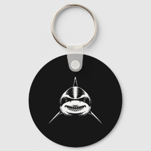 Marine Life Shark Biology Ocean Beach Vacation Keychain
