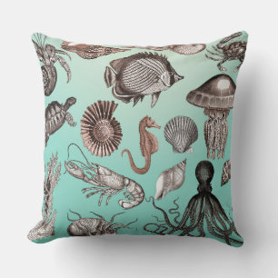 Marine Life Throw Pillow