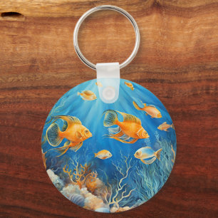 Marine Life with Exotic Fish Keychain