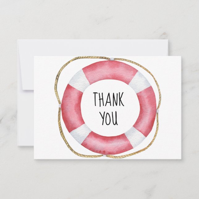 Marine lifebuoy - thank you card (Front)