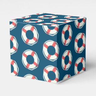 Marine Lifesaver Nautical Birthday Baby Shower Favor Box