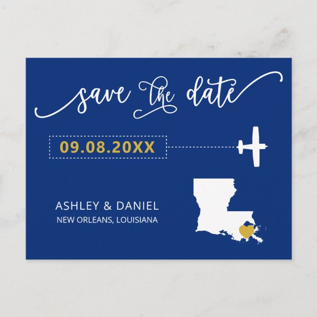 Marine Louisiane Mariage Enregistrer la carte post (Devant)