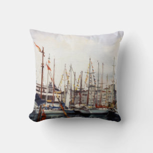 Marine/Mariña/Marine Throw Pillow