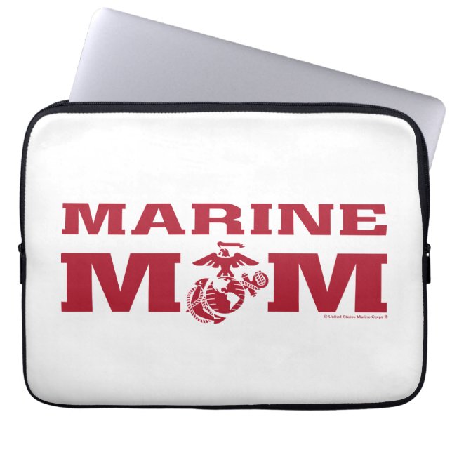 Marine Mom Laptop Sleeve (Front)