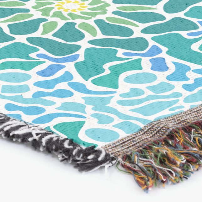 Marine Mosaic Throw Blanket (Corner)