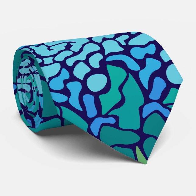 Marine Mosaic Tie (Rolled)
