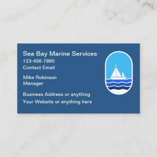 Marine Nautical Coastal Theme Business Cards