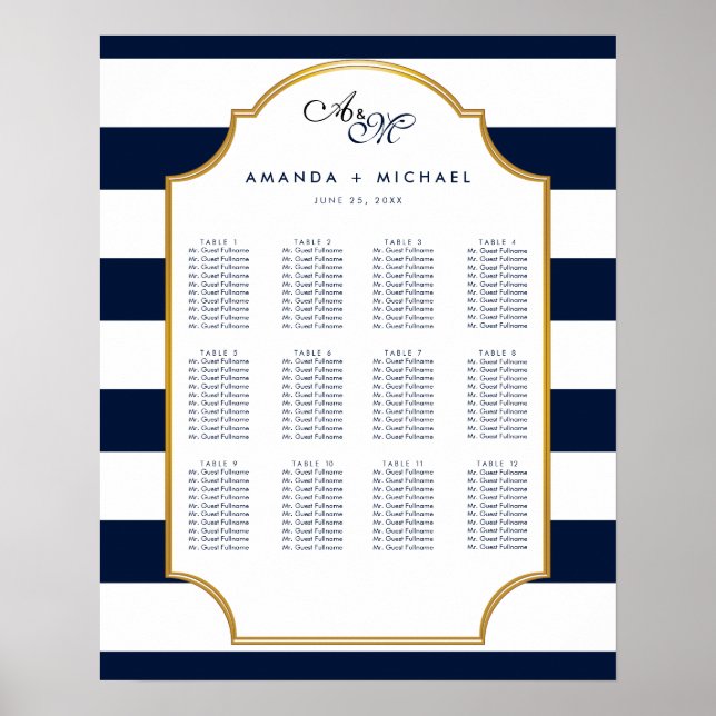 Marine nautique | Tableau de sièges Mariage blanc (Devant)