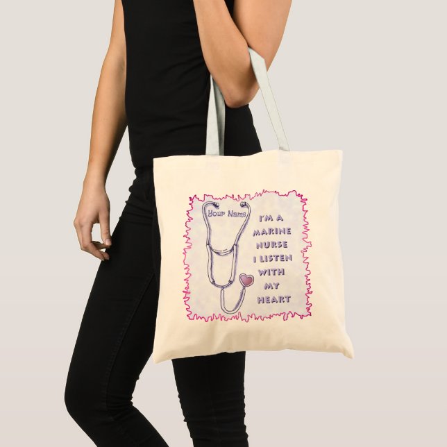 Marine Nurse Stethoscope Tote Bag (Front (Product))