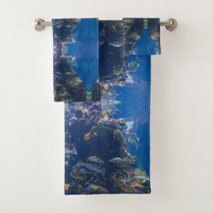 Marine Ocean Scenic Underwater Themed Bath Towel Set