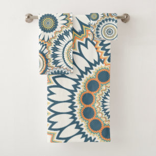 Marine Orange Multi-Mandala Design