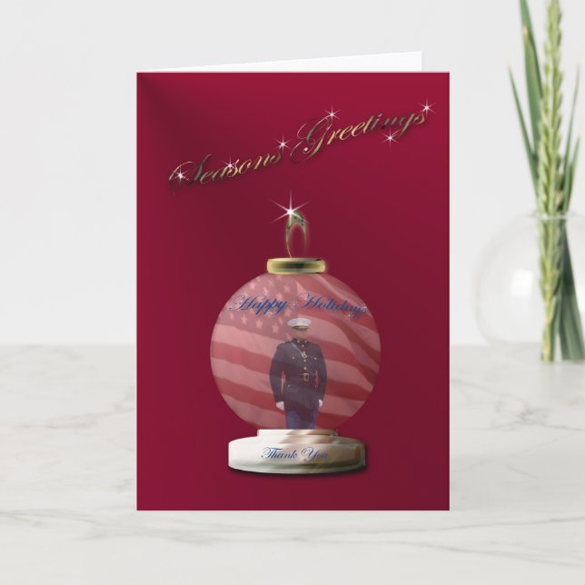 Marine Ornament Christmas Card (Front)