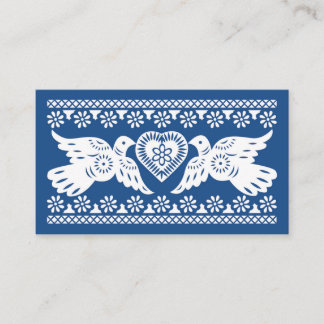 Marine Papier Picado Lovebirds Carte Place