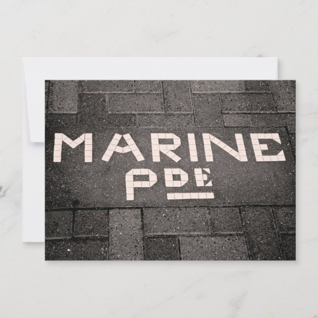 Marine Parade, Napier, New Zealand card (Front)