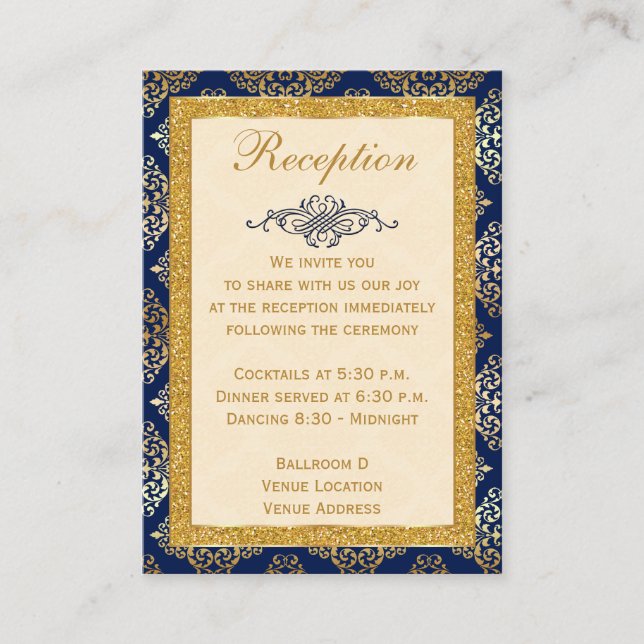 Marine, Parties scintillant Gold FAUX, Carte de bo (Devant)
