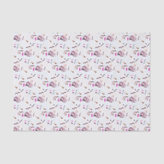 Marine pattern tissue paper (Front)