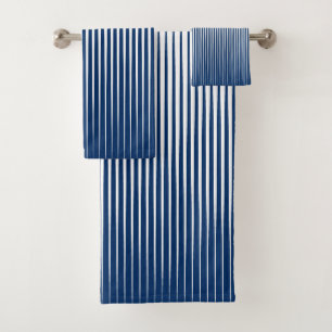 Marine rayée Bleu et blanc Motif Abstrait moderne