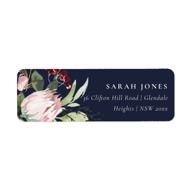 MARINE ROSE BURGUNDY PROA ADRESSE FLORALE (Devant)