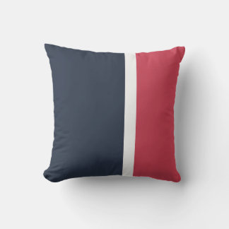 Marine Rouge & blanc Moderne à rayures Coussin ext