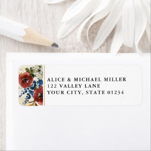 Marine & Rust Bois clair Fleurs rustiques Adresse