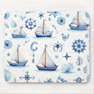 Marine Sailing Ship Mouse Pad