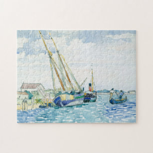 Marine Scene Boats near Venice Jigsaw Puzzle