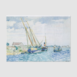 Marine Scene Watercolor Fine Art  Tissue Paper