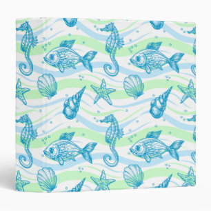 Marine Sketch Pattern Binder