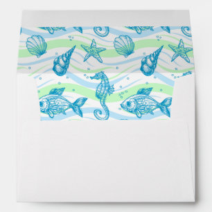 Marine Sketch Pattern Envelope