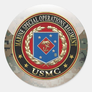 Marine Special Operations Regiment (MSOR) [3D] Classic Round Sticker