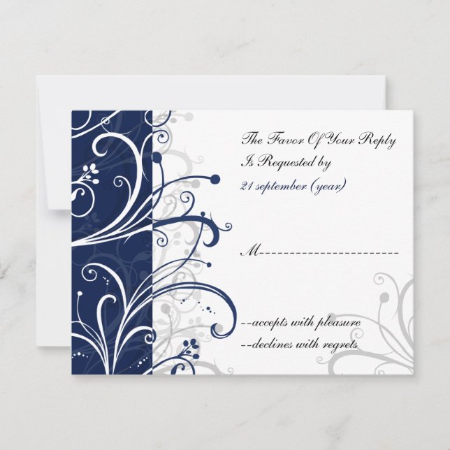 marine style mariage rsvp (Devant)