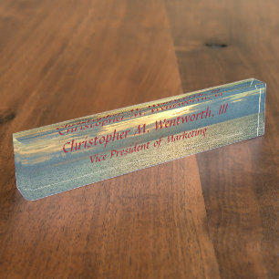 Marine Sunrise Personalized Nameplate