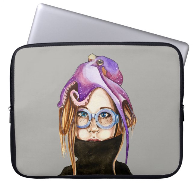 marine surprise laptop sleeve (Front)