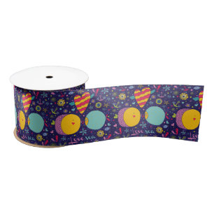 Marine Theme Anchor Fish Starfish Seahorse Satin Ribbon