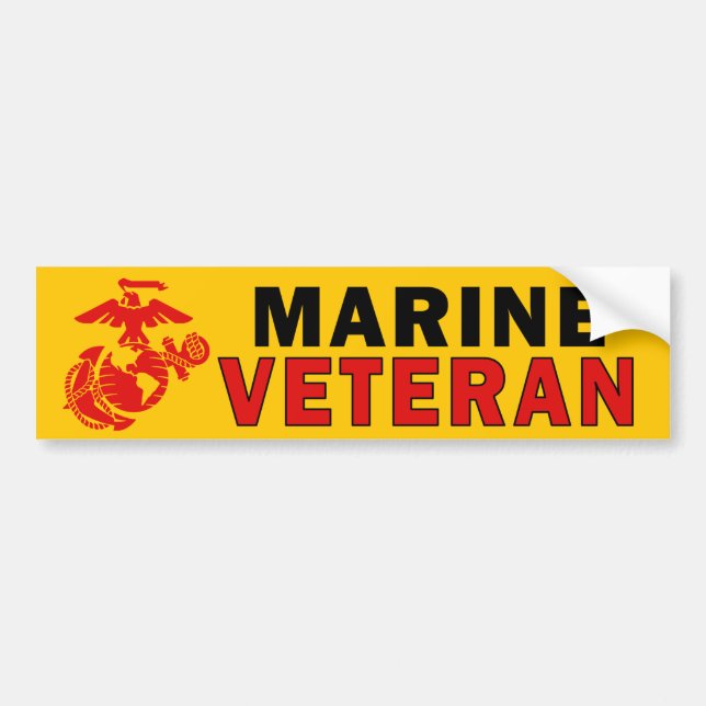 Marine Veteran Bumper Sticker (Front)
