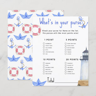 Marine - Whats in your purse baby shower