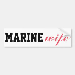 Marine wife bumper sticker