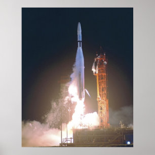 Mariner I 1 rocket into space toward Venus NASA Poster
