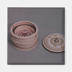 Mariner's compass in an ivory case magnet