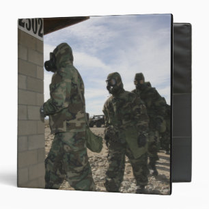 Marines and Sailors file into the gas chamber Binder
