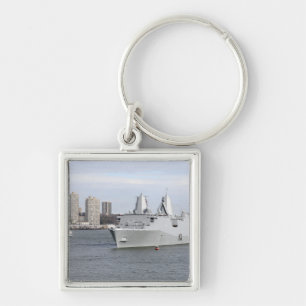 Marines and sailors man the rails keychain