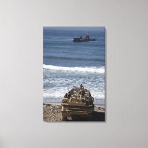 Marines anticipate the arrival canvas print