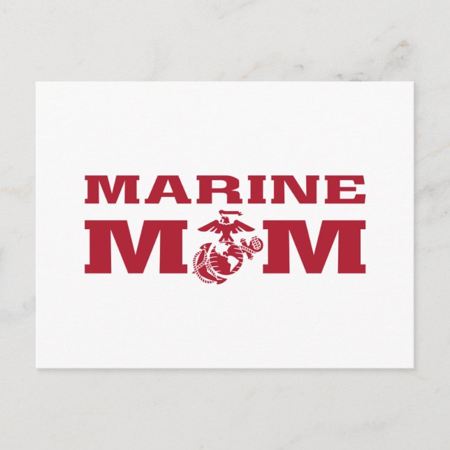 Marines Mom Holiday Postcard (Front)