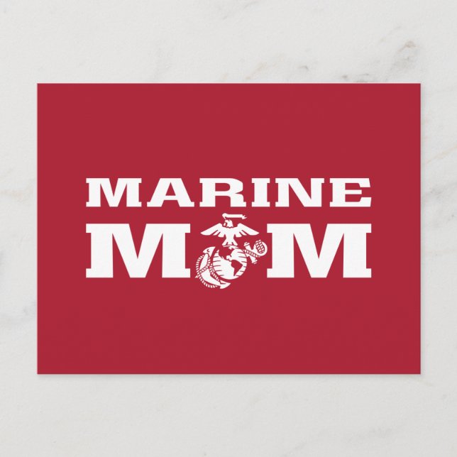 Marines Mom Holiday Postcard (Front)